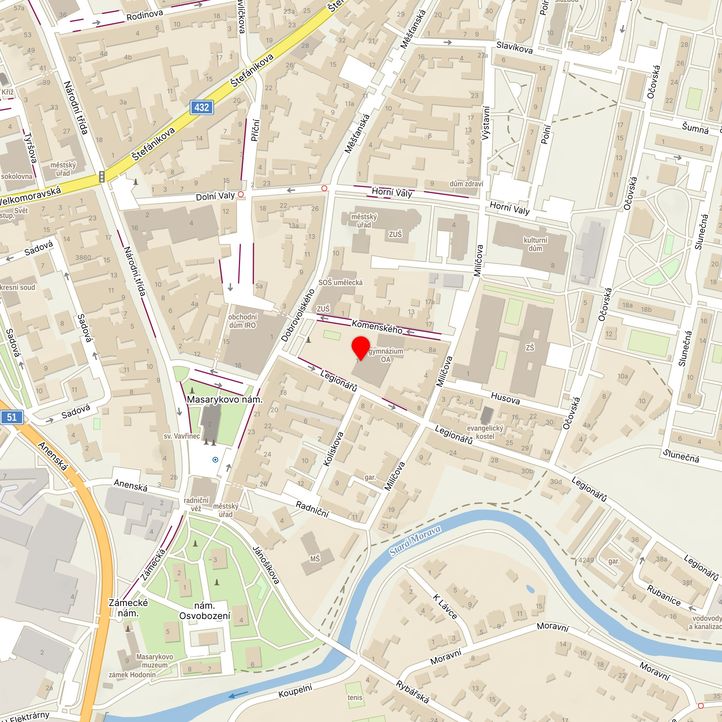 Mapa školy z Mapy.cz