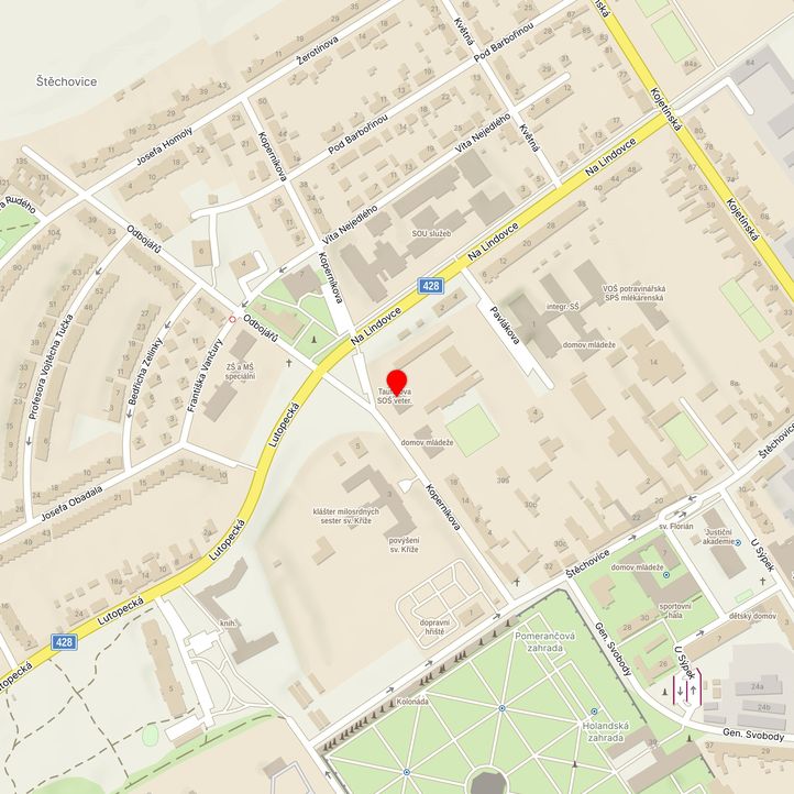 Mapa školy z Mapy.cz