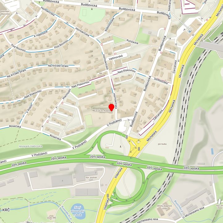 Mapa školy z Mapy.cz