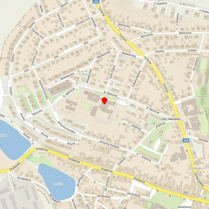 Mapa školy z Mapy.cz