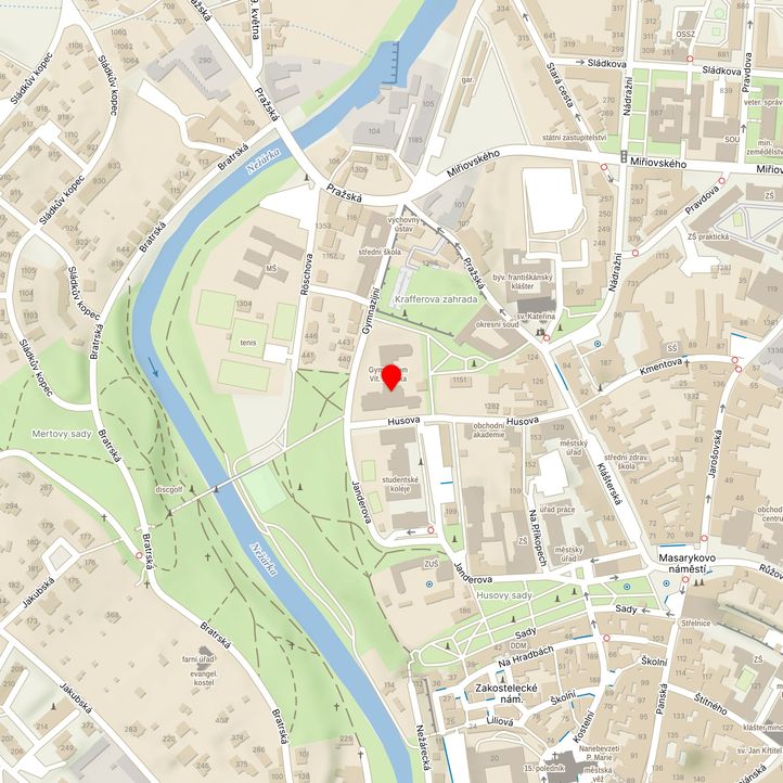 Mapa školy z Mapy.cz