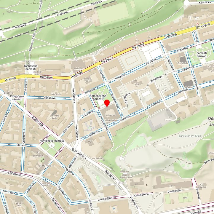 Mapa školy z Mapy.cz