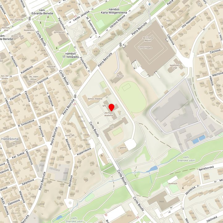 Mapa školy z Mapy.cz