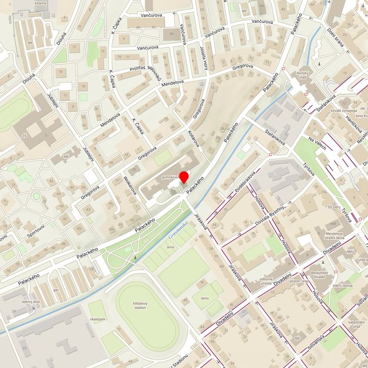 Mapa školy z Mapy.cz