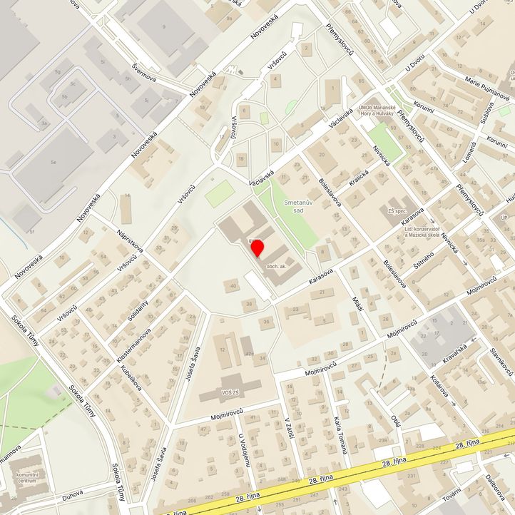 Mapa školy z Mapy.cz