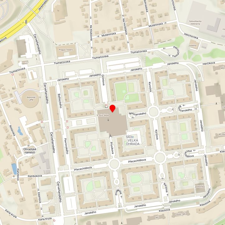 Mapa školy z Mapy.cz