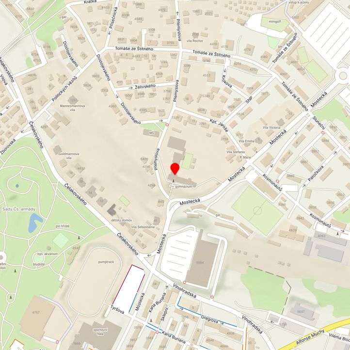 Mapa školy z Mapy.cz