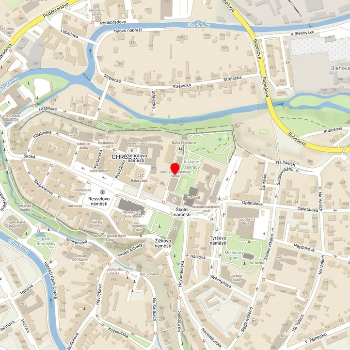 Mapa školy z Mapy.cz