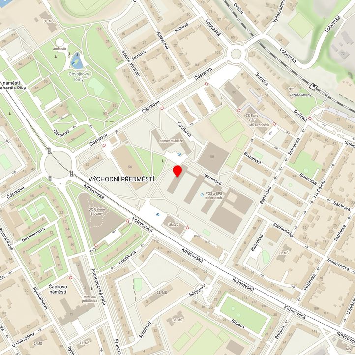 Mapa školy z Mapy.cz