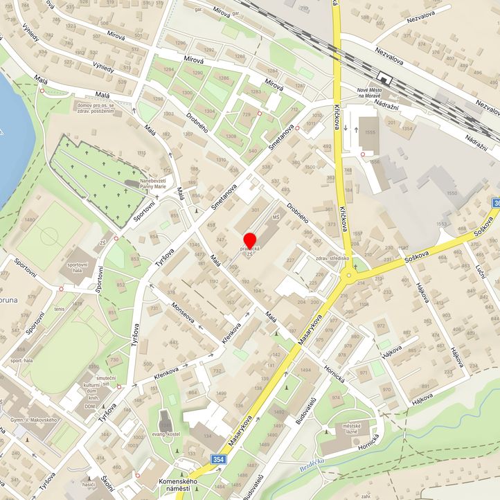 Mapa školy z Mapy.cz