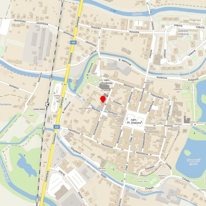 Mapa školy z Mapy.cz