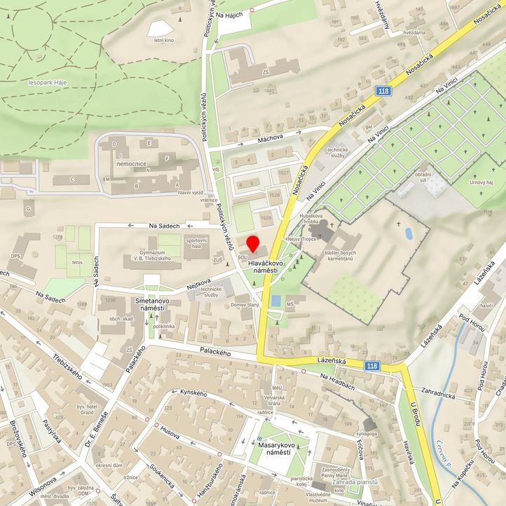 Mapa školy z Mapy.cz