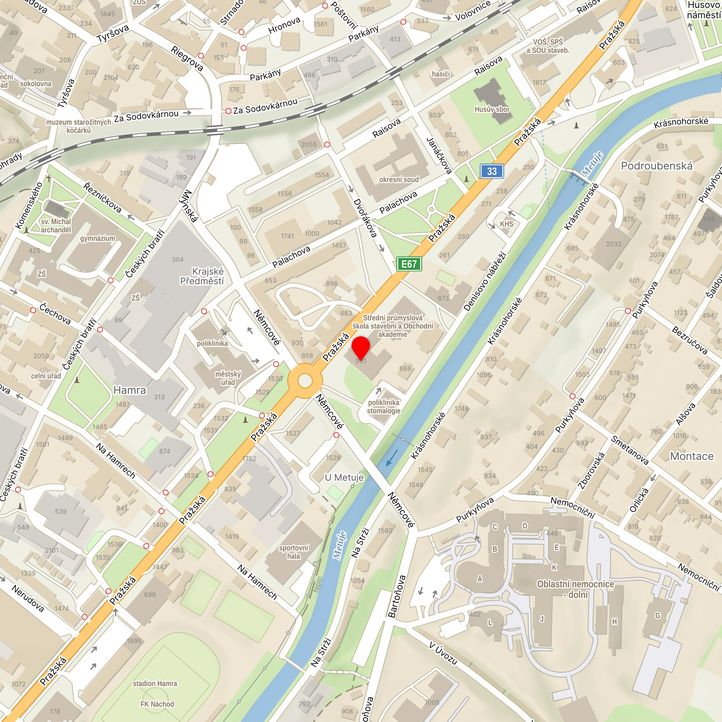 Mapa školy z Mapy.cz