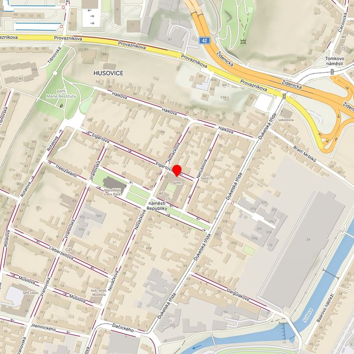 Mapa školy z Mapy.cz