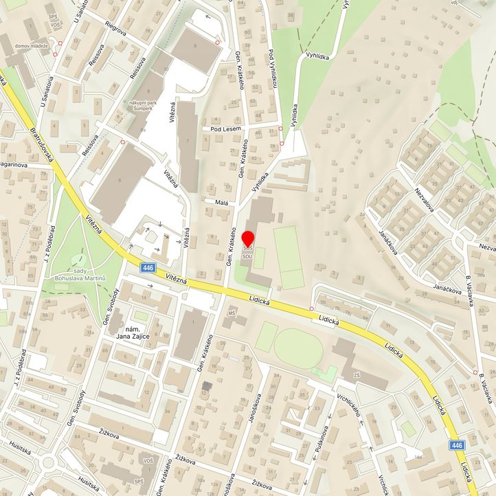 Mapa školy z Mapy.cz