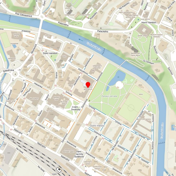 Mapa školy z Mapy.cz