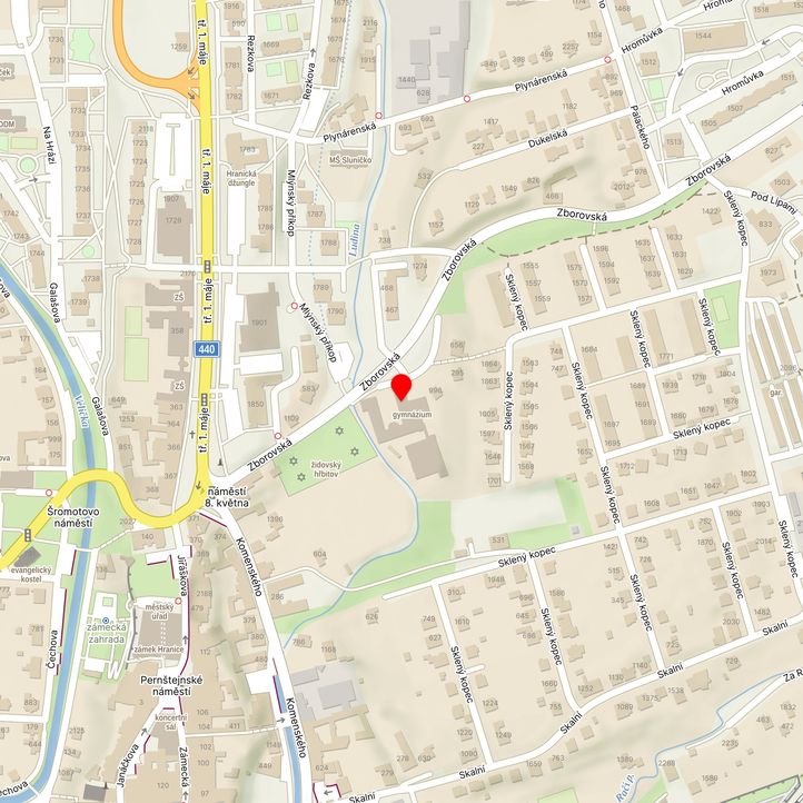 Mapa školy z Mapy.cz