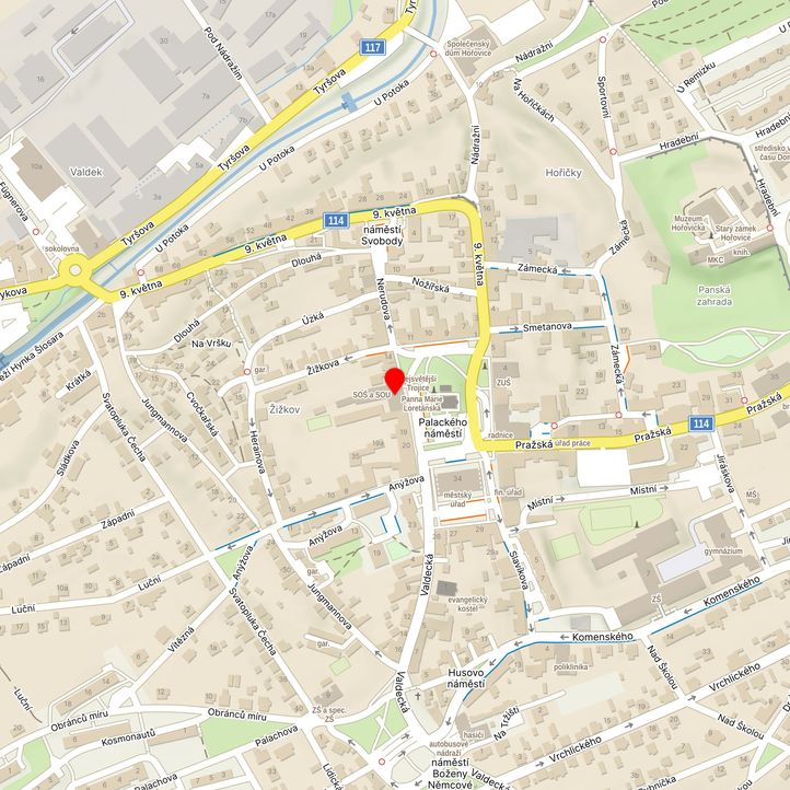 Mapa školy z Mapy.cz