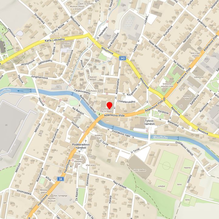 Mapa školy z Mapy.cz