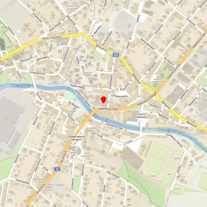 Mapa školy z Mapy.cz