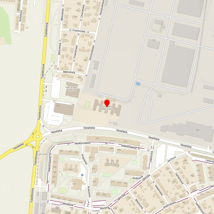 Mapa školy z Mapy.cz