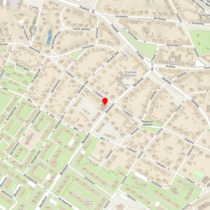 Mapa školy z Mapy.cz