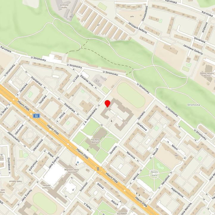 Mapa školy z Mapy.cz