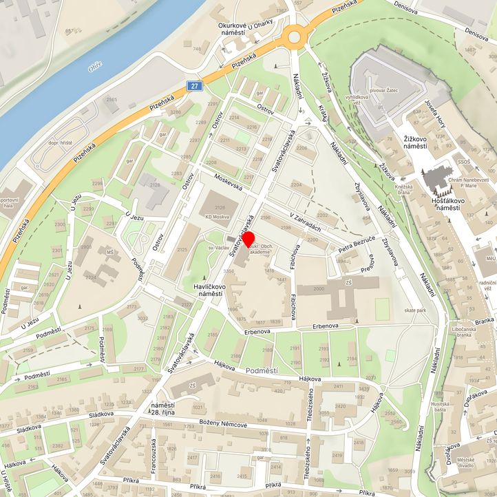 Mapa školy z Mapy.cz