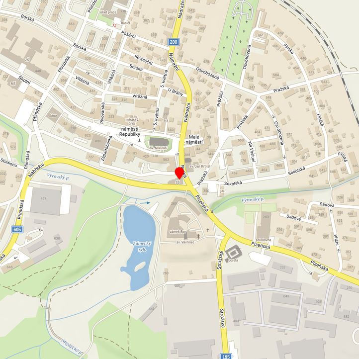 Mapa školy z Mapy.cz