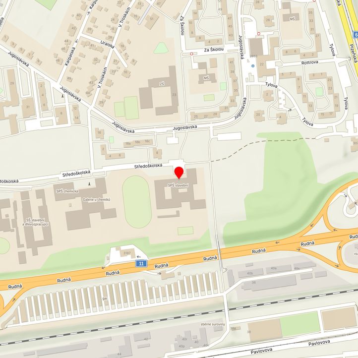 Mapa školy z Mapy.cz