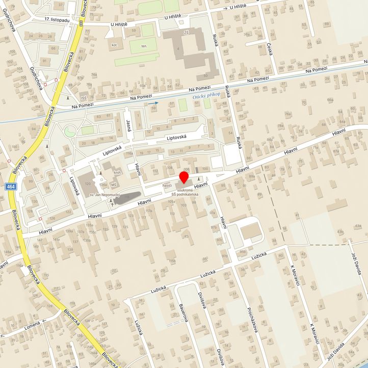 Mapa školy z Mapy.cz