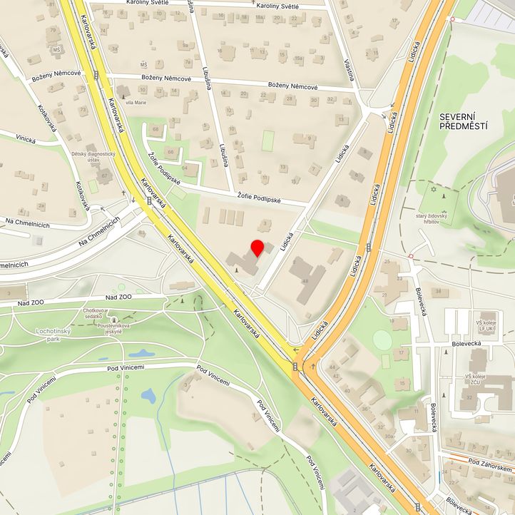 Mapa školy z Mapy.cz