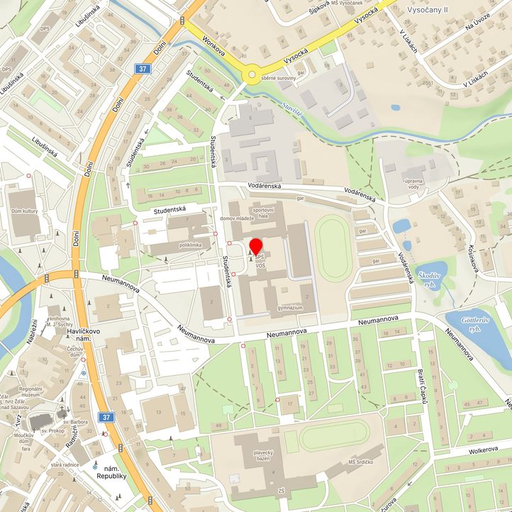 Mapa školy z Mapy.cz