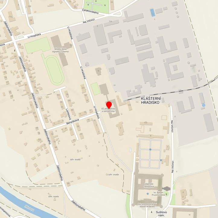 Mapa školy z Mapy.cz