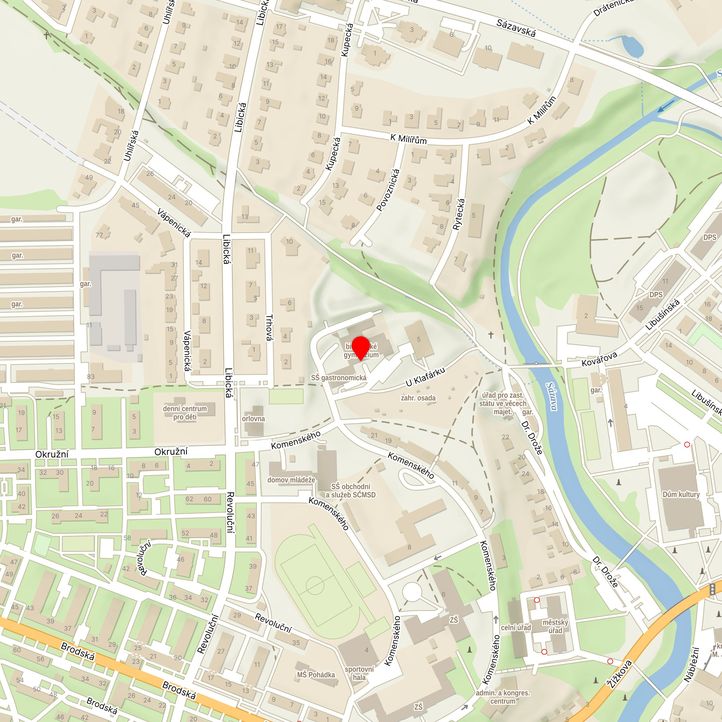 Mapa školy z Mapy.cz