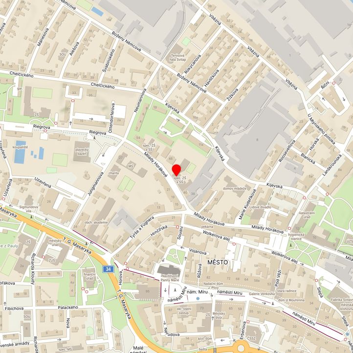 Mapa školy z Mapy.cz