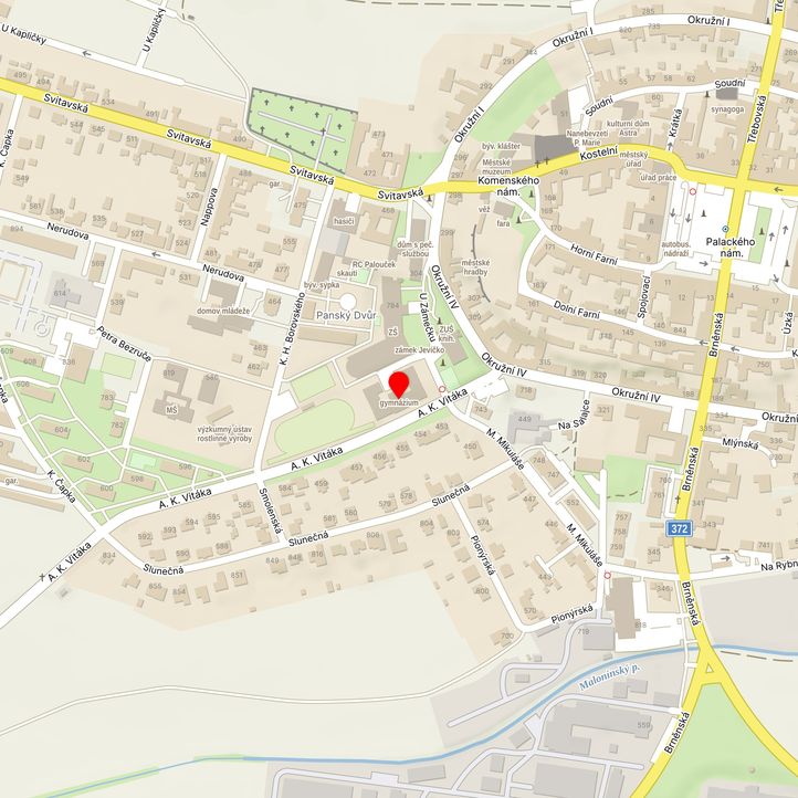 Mapa školy z Mapy.cz