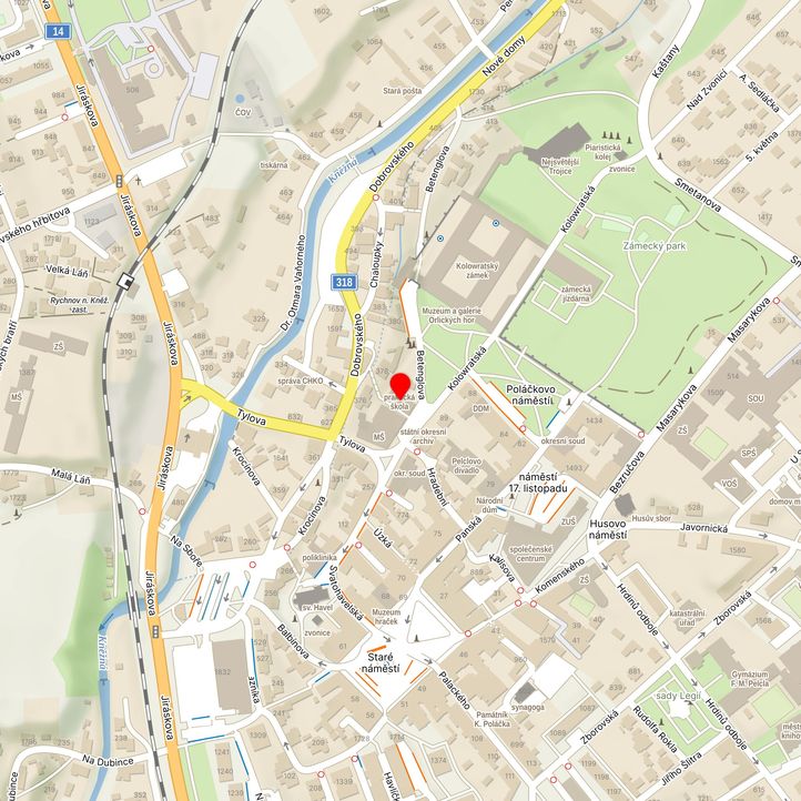 Mapa školy z Mapy.cz