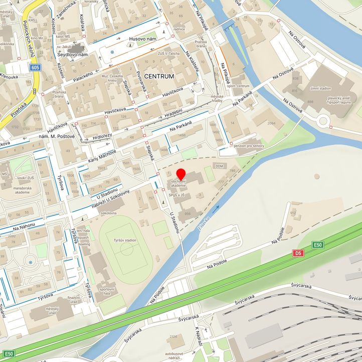 Mapa školy z Mapy.cz