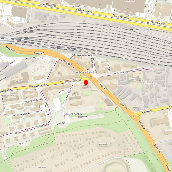 Mapa školy z Mapy.cz