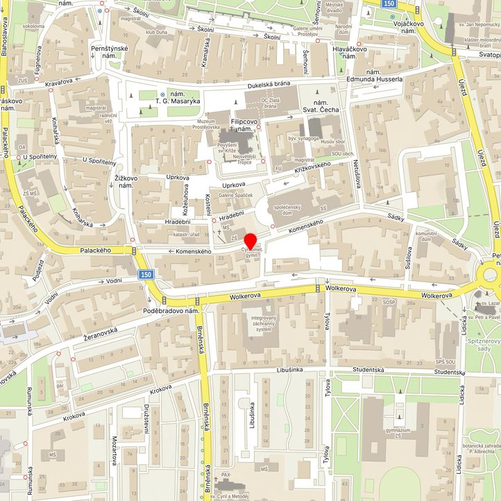 Mapa školy z Mapy.cz