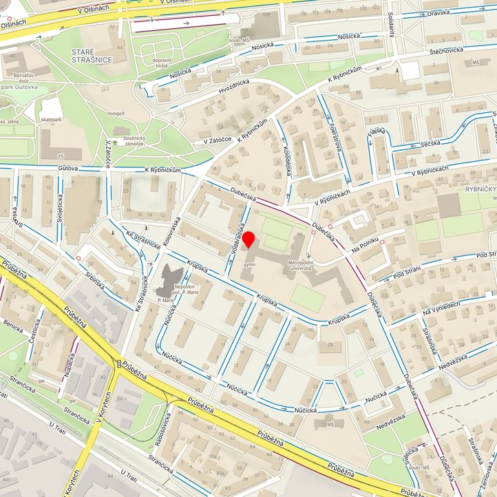 Mapa školy z Mapy.cz