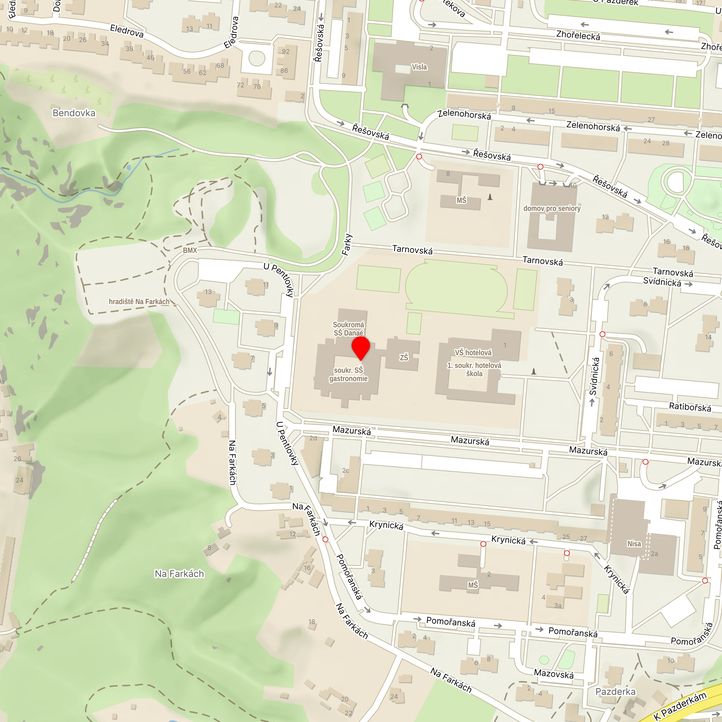 Mapa školy z Mapy.cz