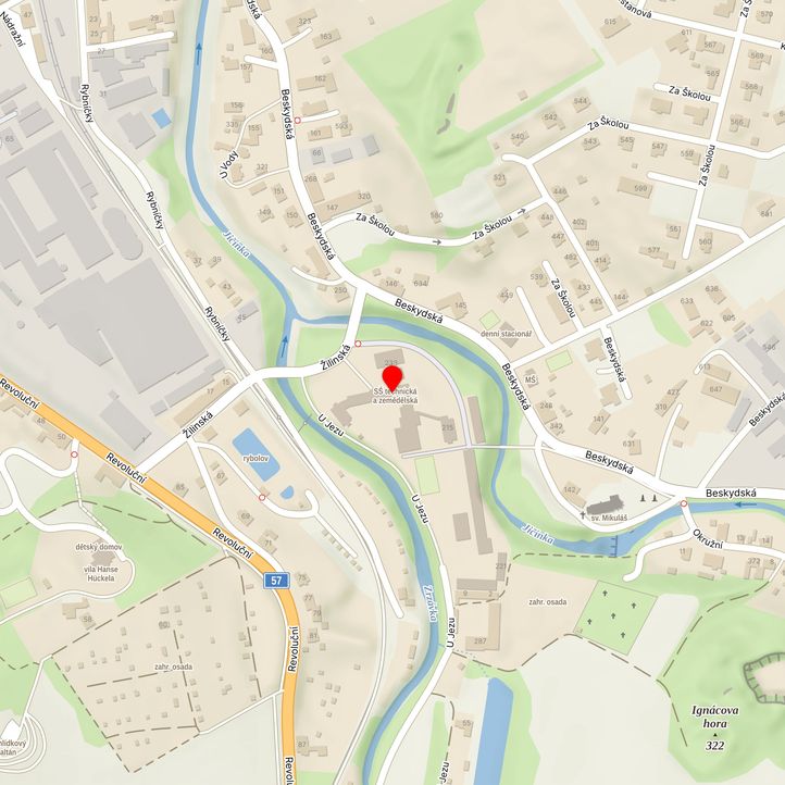 Mapa školy z Mapy.cz