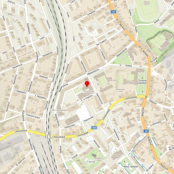 Mapa školy z Mapy.cz