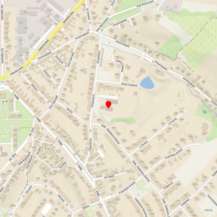 Mapa školy z Mapy.cz