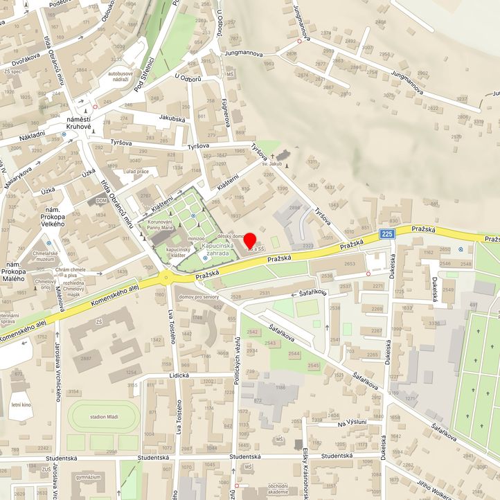 Mapa školy z Mapy.cz