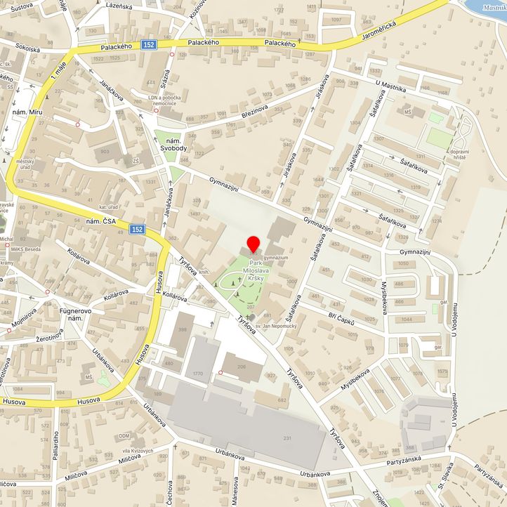 Mapa školy z Mapy.cz