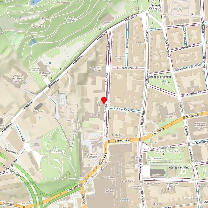 Mapa školy z Mapy.cz