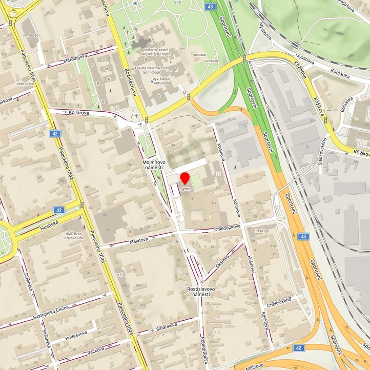 Mapa školy z Mapy.cz